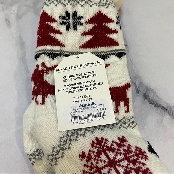 Cozy Holiday Sherpa Lined Socks - Picture 6 of 6